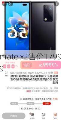 mate x2售价17999