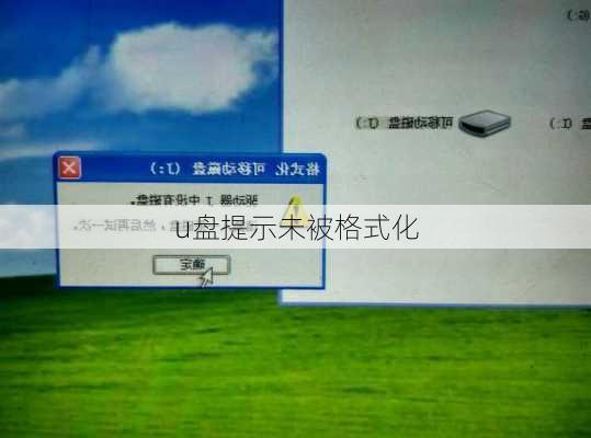 u盘提示未被格式化